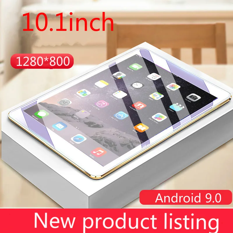 2023 New Global Version Tablet 4GB RAM 64GB ROM 10.1 Inch HD Screen Tablet Android 9.0 Dual SIM 4G Android Tablet Phone Call