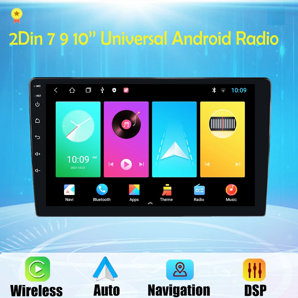 2 Din Car Radio Multimedia Video Player Android 10 Universal Auto Stereo GPS MAP For Volkswagen Nissan Hyundai Kia Toyota CR-V