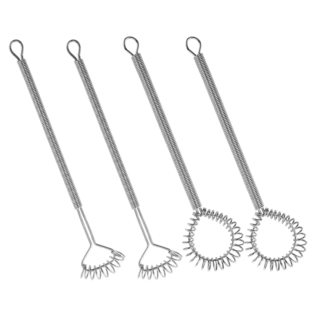 

4 Pcs Spring Stirrer Hand Tools Handheld Egg Beater Human Body Pastry Whisk Stainless Steel Cocktail Whisks