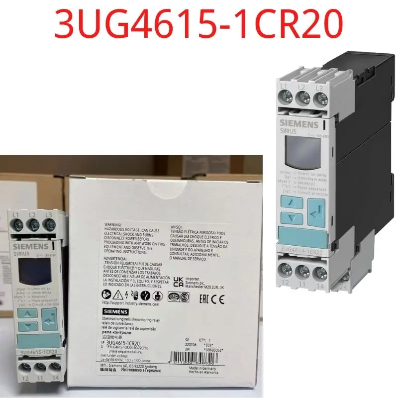 

3UG4615-1CR2 0 абсолютно новое реле цифрового мониторинга 3-фазное напряжение питания, фазовая последовательность может быть активирована, сбой ф...