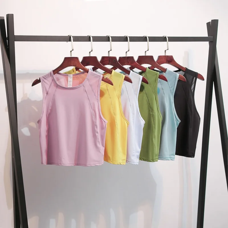 Lulu Buttery Soft Yoga Top For Women Loose Fit Workout Tank Gym Wear Sleeveless Back Hollow Out Sportswear Running Sport Shirts