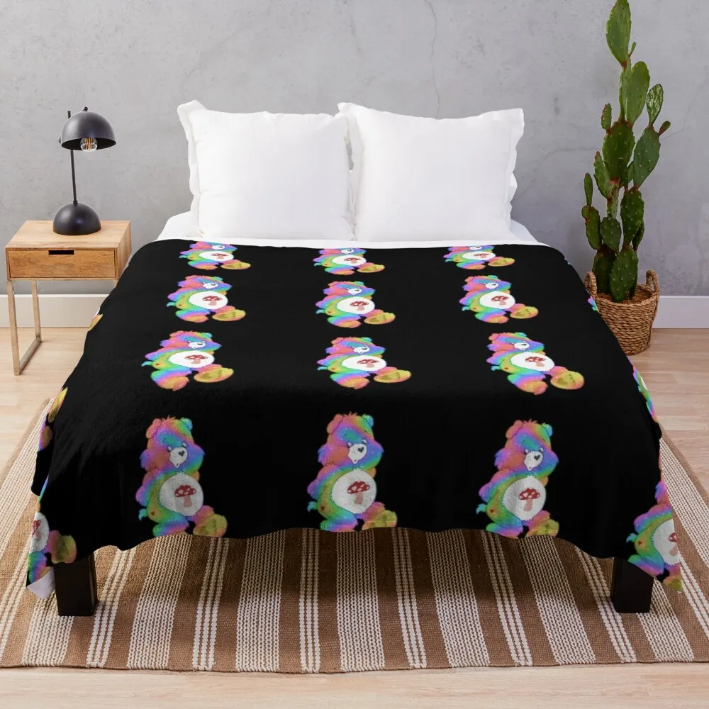 

Plaid Target Fluffy Blanket Chenille Shroom Care Bear Throw Blankets