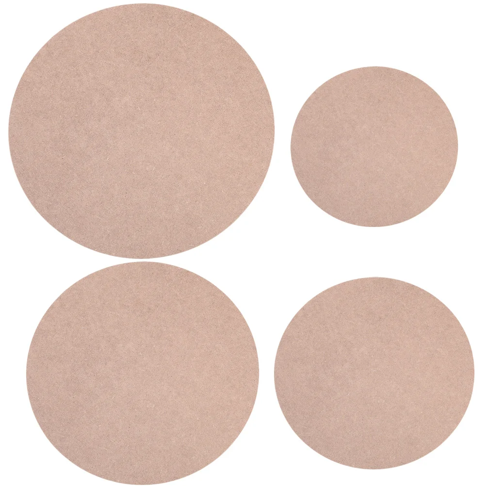 

4 Pcs Sculpture Base Plaster Tools Wood Discs DIY Crafts Clay Pottery Plate Wooden Making Drying
