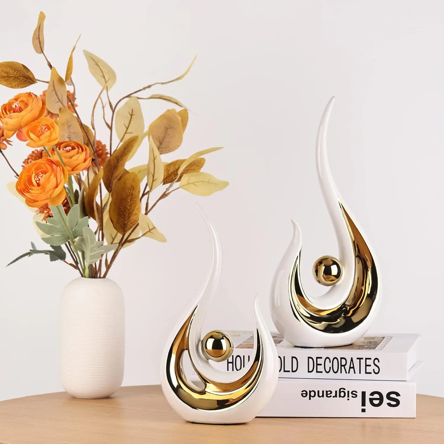 Белый и золотой акцент для домашнего декора современное абстрактное искусство