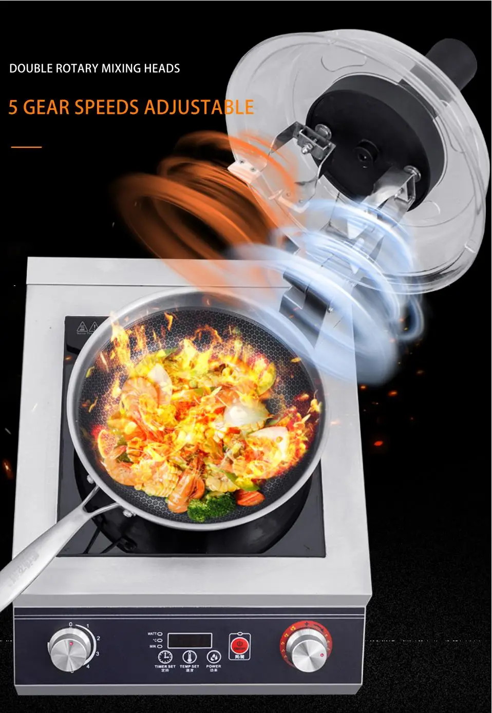 Zelfkokende Robot Automatische Wok Mechanische Chef-Kok Voor Voedsel Koken Gebakken Ei Rijst Noedels