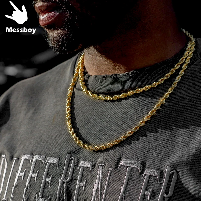 

Men Ropes Long Necklace Twist Chain Colliers Statement Online Shop Hip Pop Punk Hippie ChaîNes Vintage Jewelry Accessories