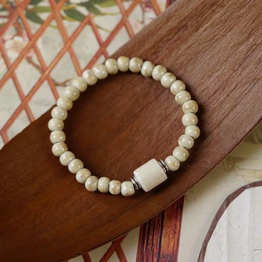

Beaded Bracelet HandmadeNatural Stone Shiny Colorful Onyx Beads Bangles Ancient Emerald Hand Rope Wrist Jewelry