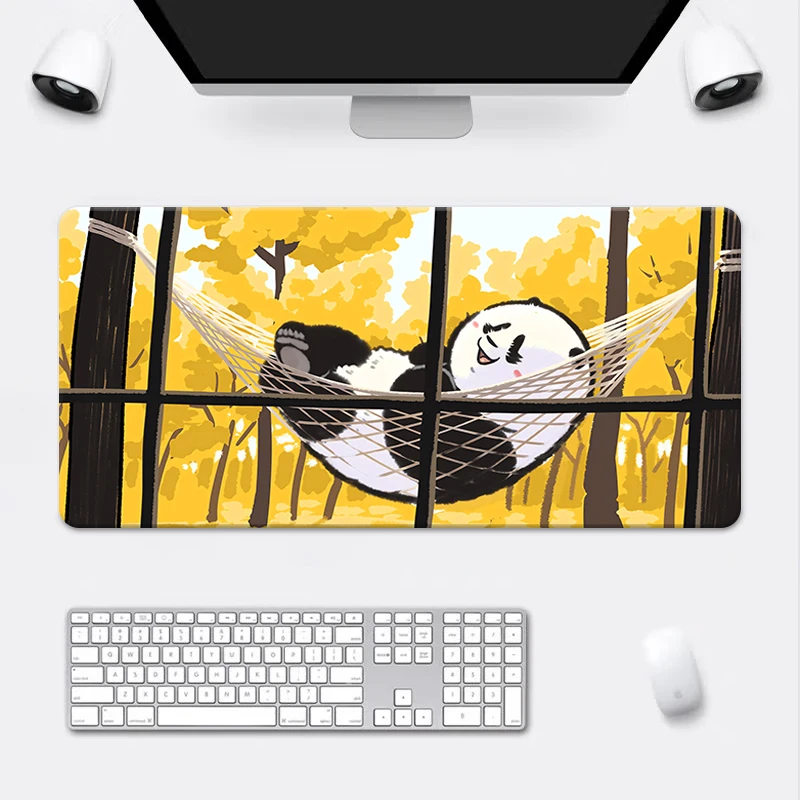 

DECOR Mousepad Cute Desk Panda Mouse Mats Kawaii Gamer Keyboard Pad Computer Desks Gaming Accessories Mat Mause Pads Large Xxl
