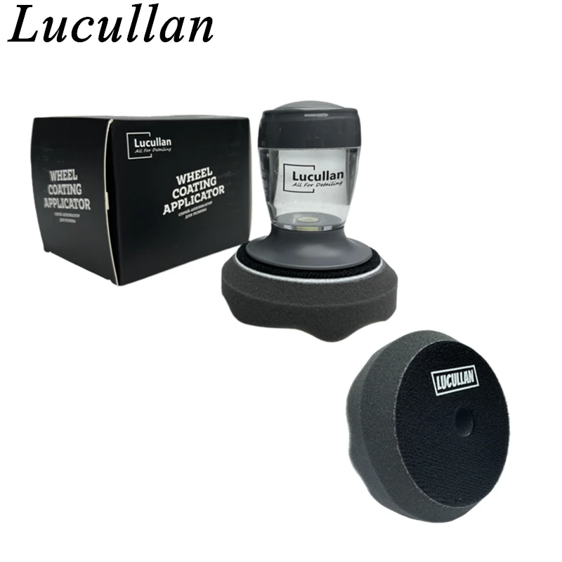 Lucullan Универсальный аппликатор для блеска шин, набор губок для дозирования воска для приборной панели шин, пластиковая повязка