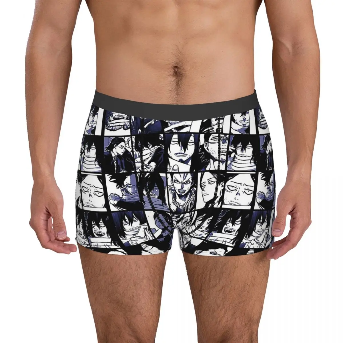 

Aizawa Shota Collage My Hero Academia All Might Manga Underpants Homme Panties Men's Underwear Comfortable Shorts Boxer Briefs