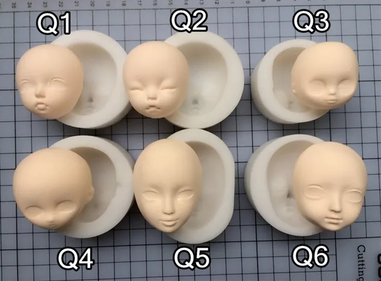 

Human Face Silicone Molds Baby Face Fondant Mold DIY Cake Decorating Cupcake Topper Polymer Clay Candy Chocolate Gumpaste Moulds