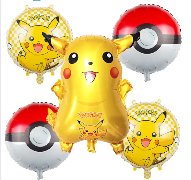 

New Alien Pikachu Cartoon Shape Aluminum Film Aluminum Foil Balloon Set Cartoon Children's Toys