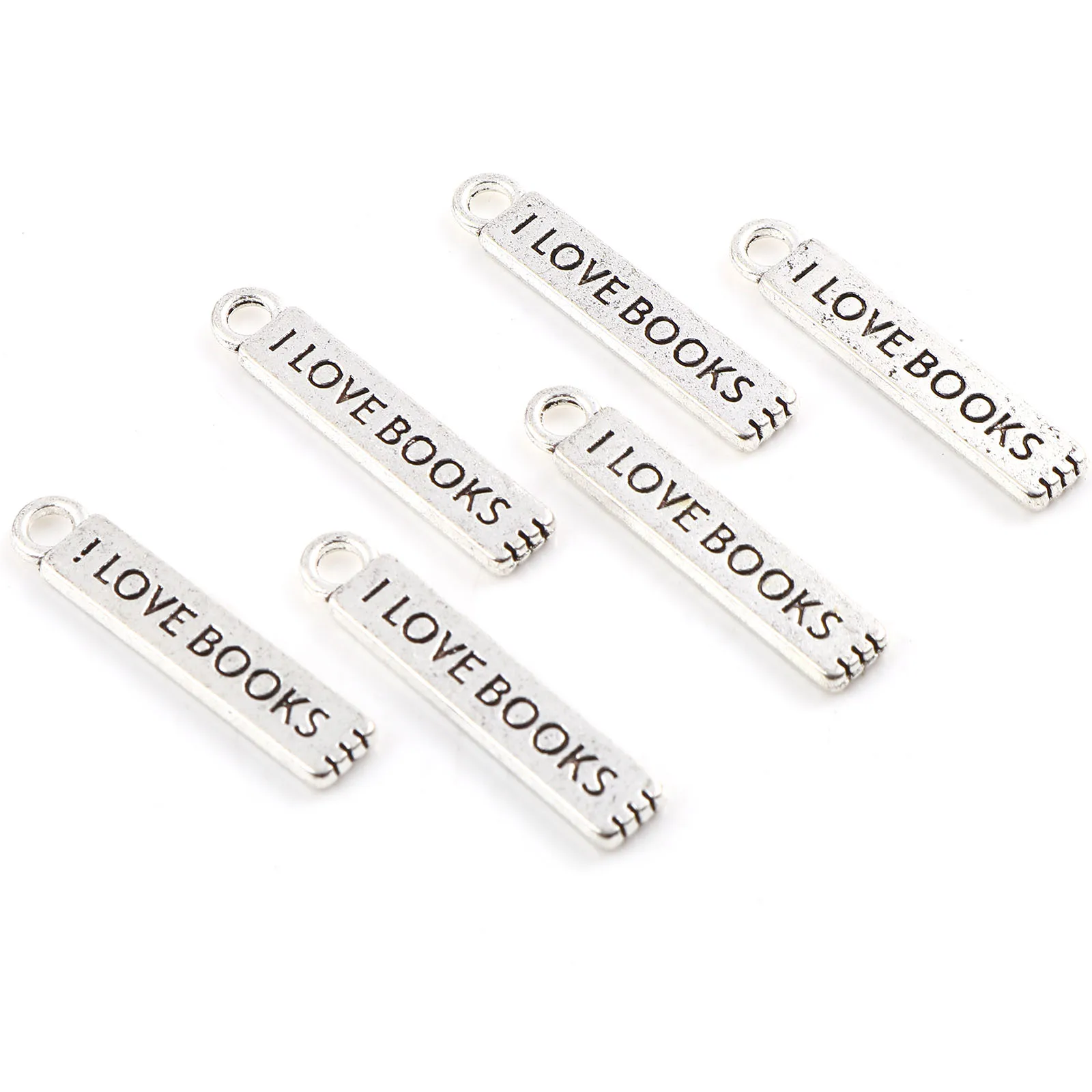 10 шт. металлические подвески в виде книги I LOVE Book 27 Х5 мм |