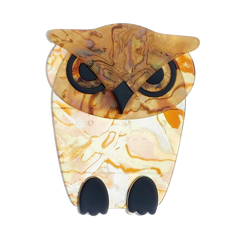 YAOLOGE акриловая мультяшная коричневая Сова Птица Брошь для женщин и детей Новые