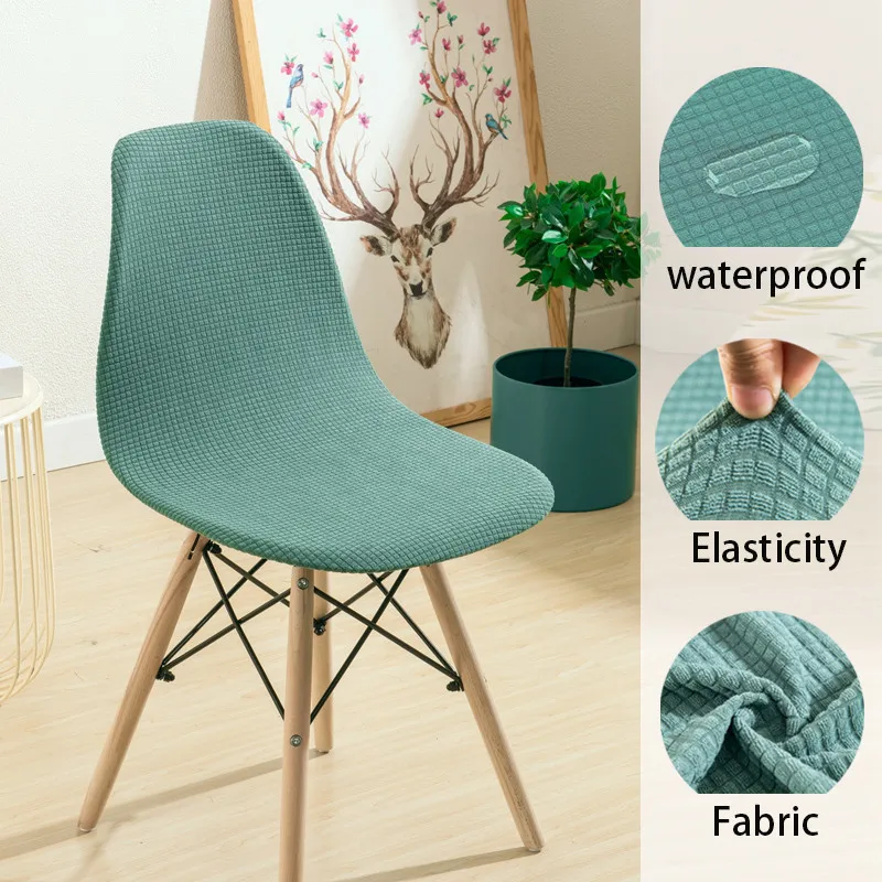 

8 Pcs Waterproof Chair Covers with Elastic Solid Color Seat Protector for Dining Living Room Office Wedding Home Hotel