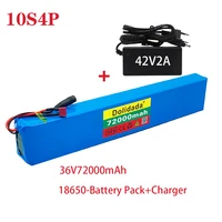 2021 new 18650 battery pack 10s4p 36 v 72ah high power 600 w suitable for electric bicycle lithium battery with charger sales