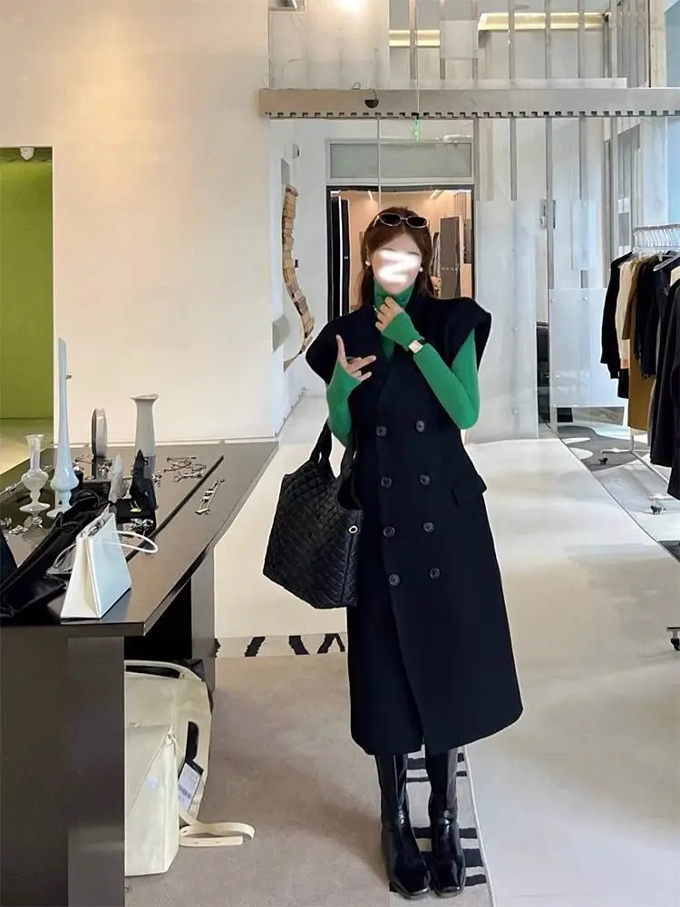 Костюм жилет платье весенняя одежда женская длинное пальто новые и куртки