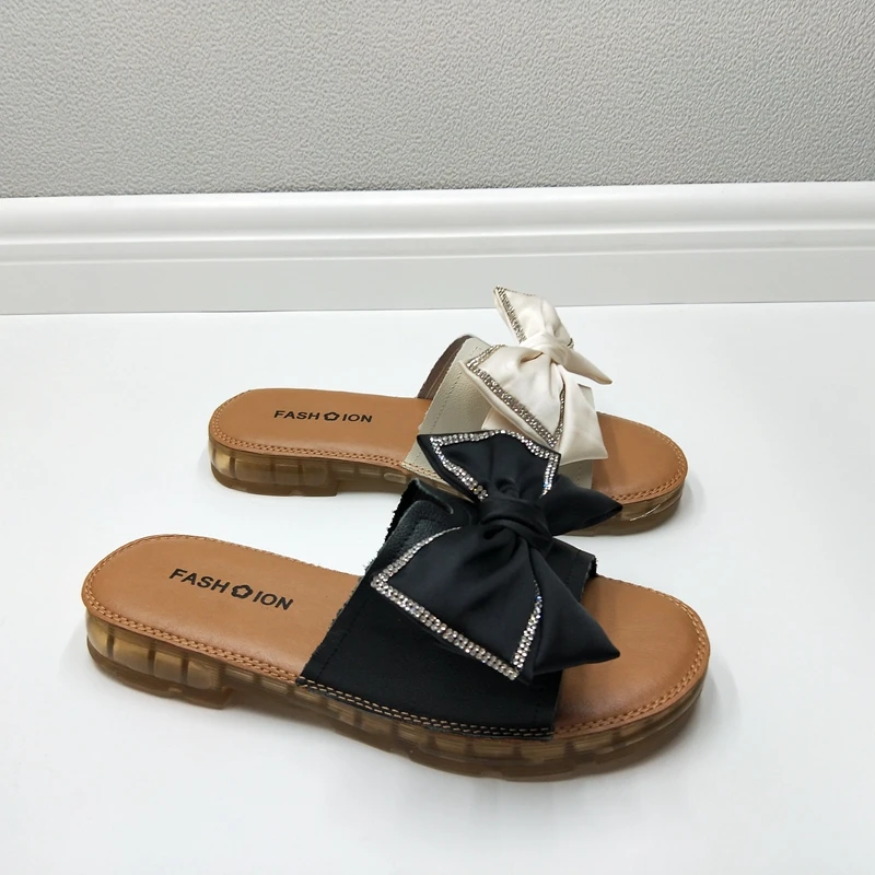 

Сланцы женские из натуральной кожи, Мягкие Шлепанцы на плоской резиновой подошве, из лакированной искусственной кожи, Вьетнамки в римском стиле, лето 2023