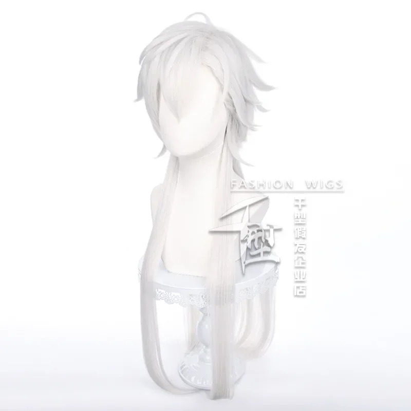 Парик VTuber Kuzuha Sanya Косплей Youtuber Длинные серебристо-белые термостойкие волосы +
