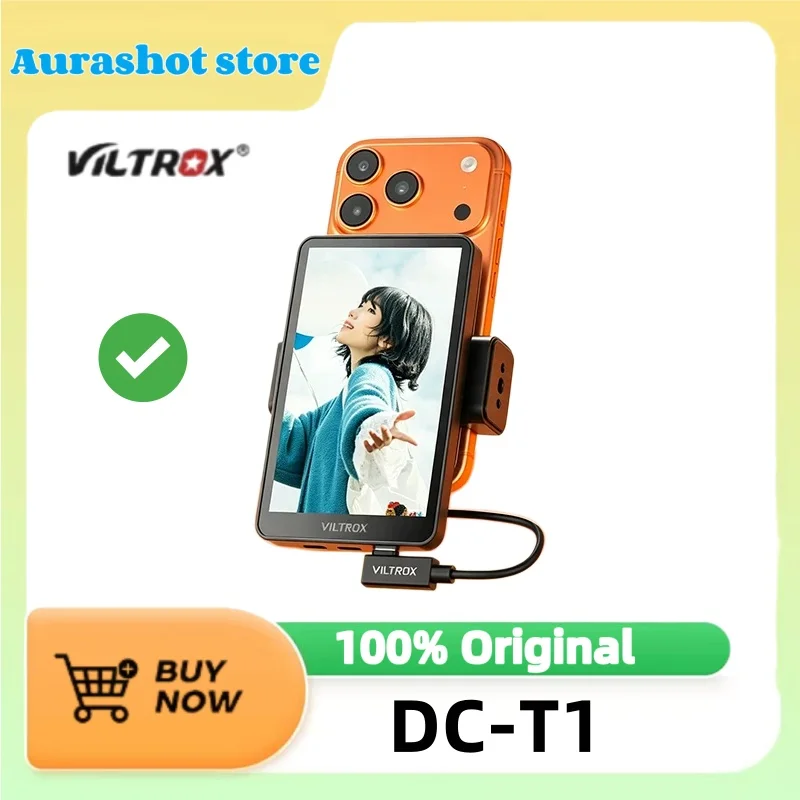 Фото ﻿ Viltrox DC-T1 5-дюймовый сенсорный магнитный монитор 400 нит с функцией коррекции цвета для iPhone и Android для видеоблогов и прямой трансляции №1
