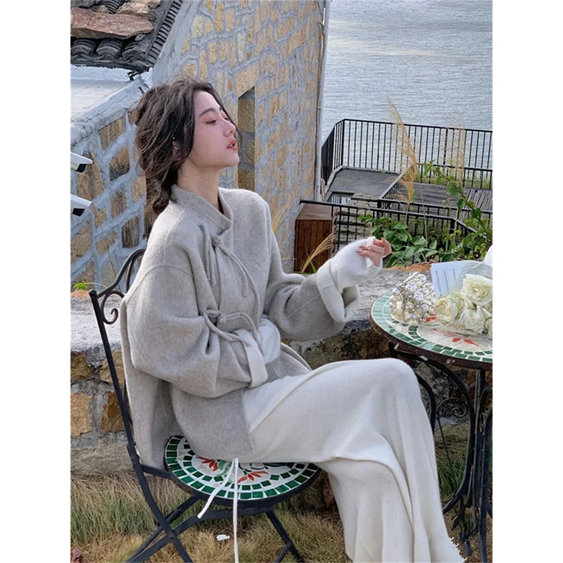 Китайский костюм топ новая китайская женская одежда ретро национальная зимняя