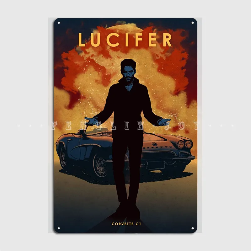 

Металлический знак Lucifer, клубный домашний Печатный настенный фотопостер