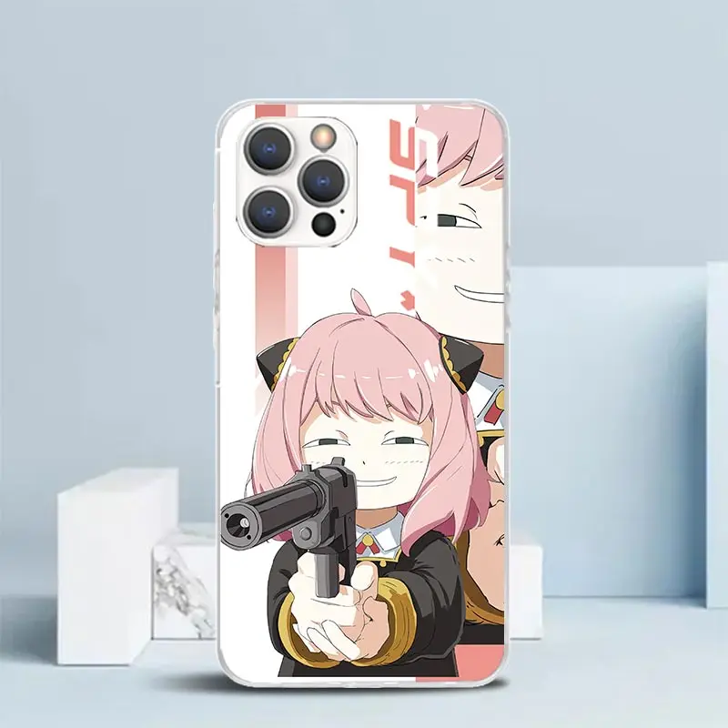 Шпионская семья милый телефонный чехол для IPhone 16 15 14 13 12 11 Pro Max Mini XR XS X 7 Plus 8 + SE 2020