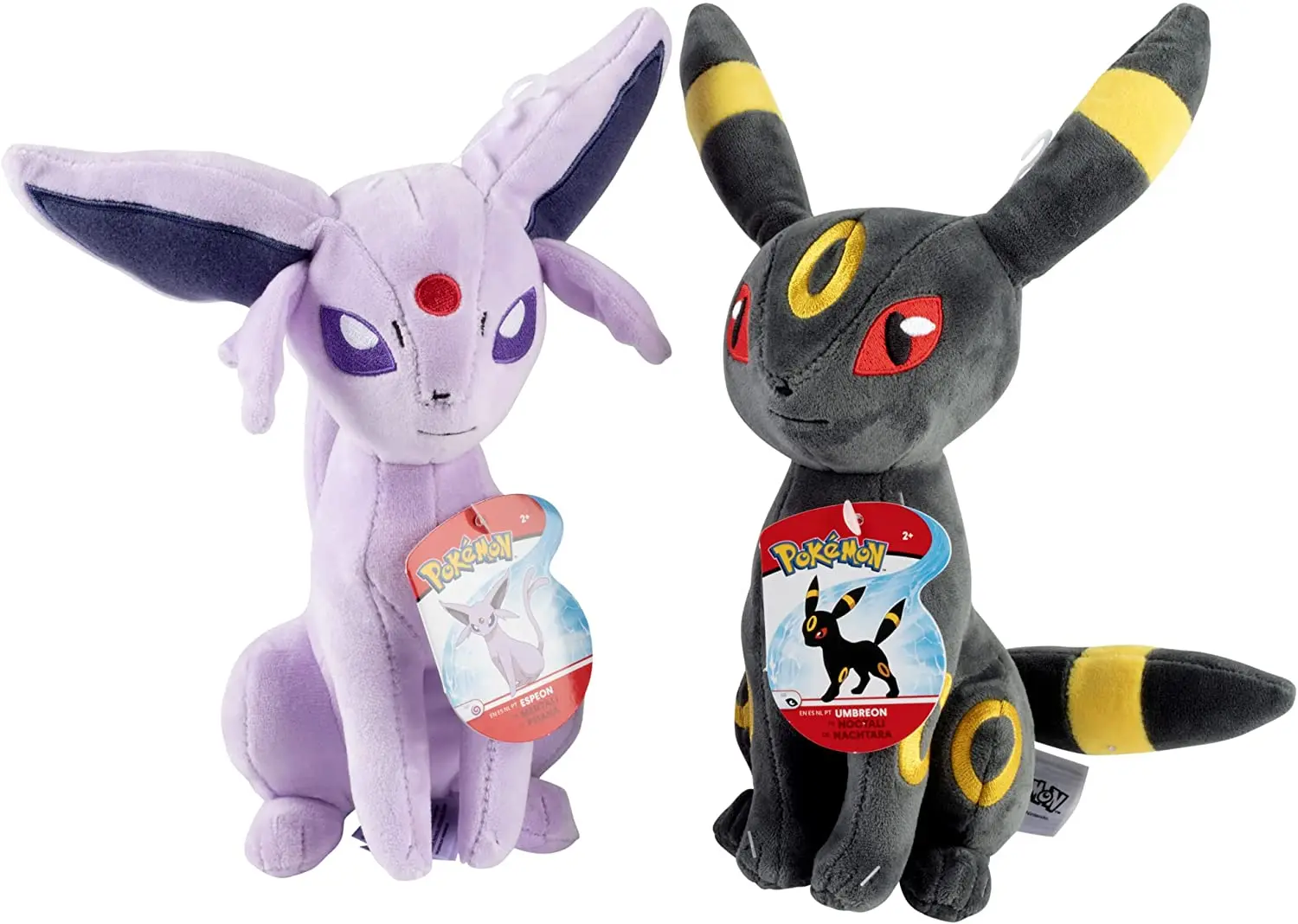 Figuras de peluche de Pokémon Espeon & Umbreon, juguete coleccionable de 8