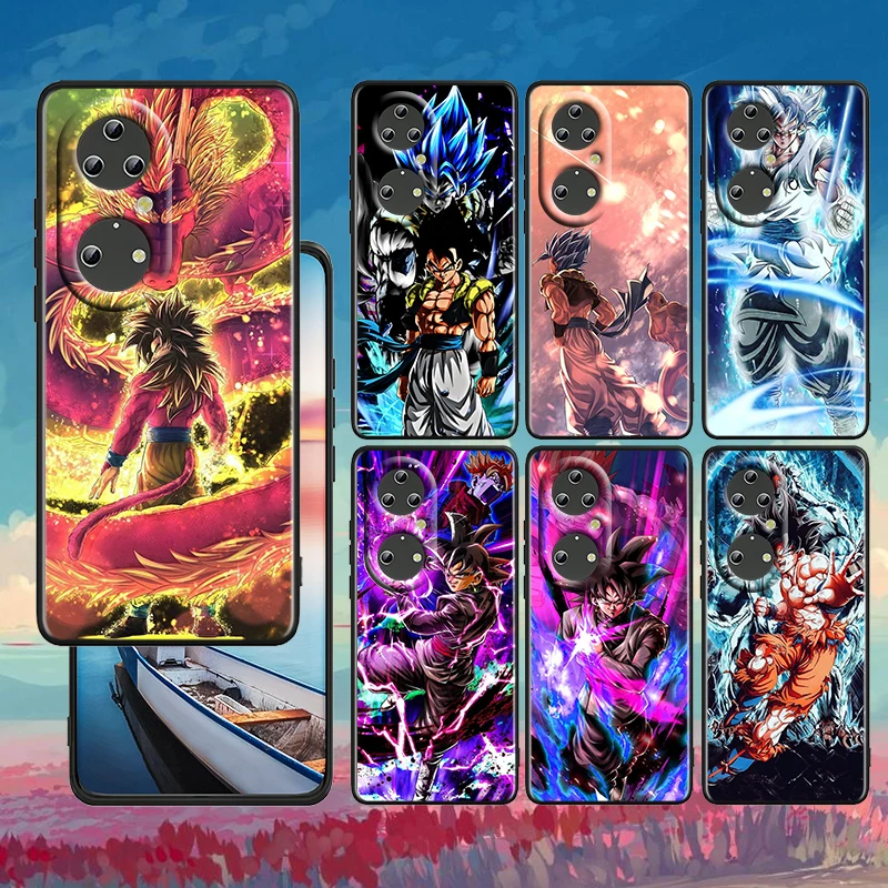 

Goku Dragon Ball Art For Huawei P50 P40 P30 P20 Lite 5G Pro Nova 5T Y9S Y9 Prime Y6 2019 Black Soft Silicone Phone Case