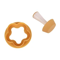 pastry dough tamper kit pastry dough tamper kit practical flowercircle cookies biscuit cutter cake cup press biscuit mold