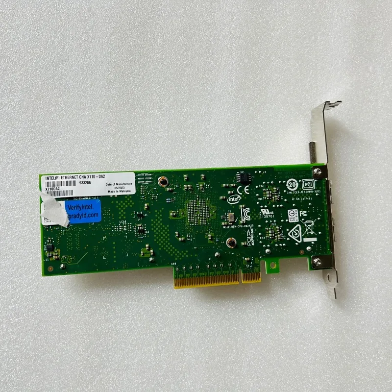 Фото Запчасти для сетевой карты X710-DA 20,000 с двумя оптическими портами и синей защитной этикеткой от подделок, чип X710-DA2BLK x710 №2