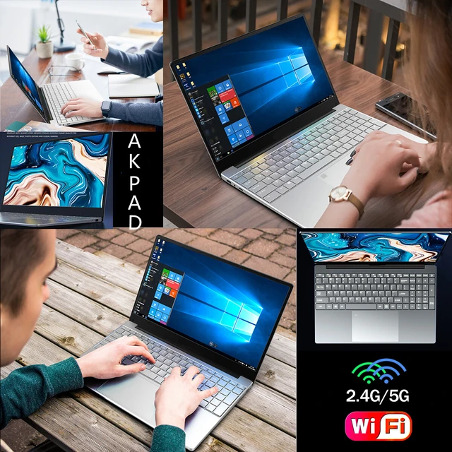 Ноутбук 15,6 дюймов, Windows 11 10 Pro 1920*1080, дешевый порт, Intel ноутбук D4 12G ОЗУ 128 ГБ/256 ГБ/512 ГБ/1 ТБ SSD HDMI порт 4