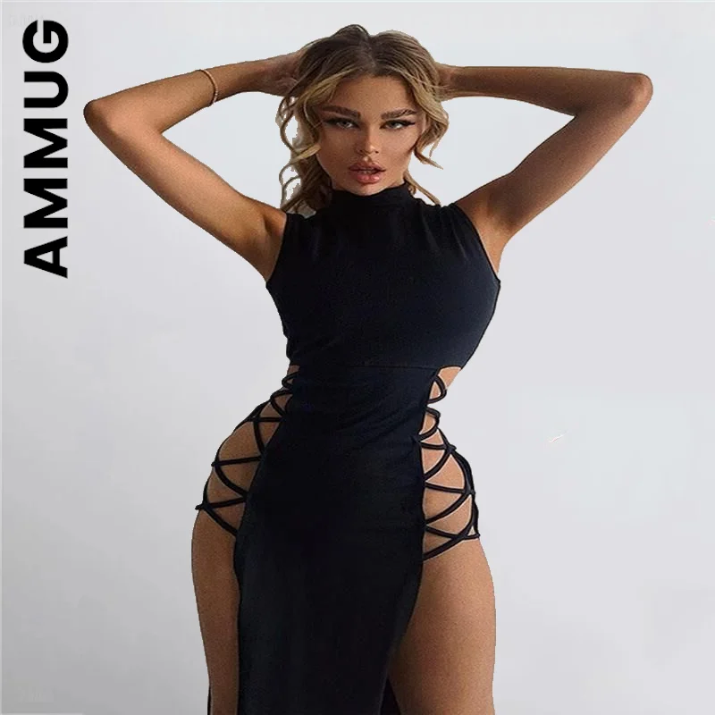 

Женское облегающее платье без рукавов, с открытой спиной