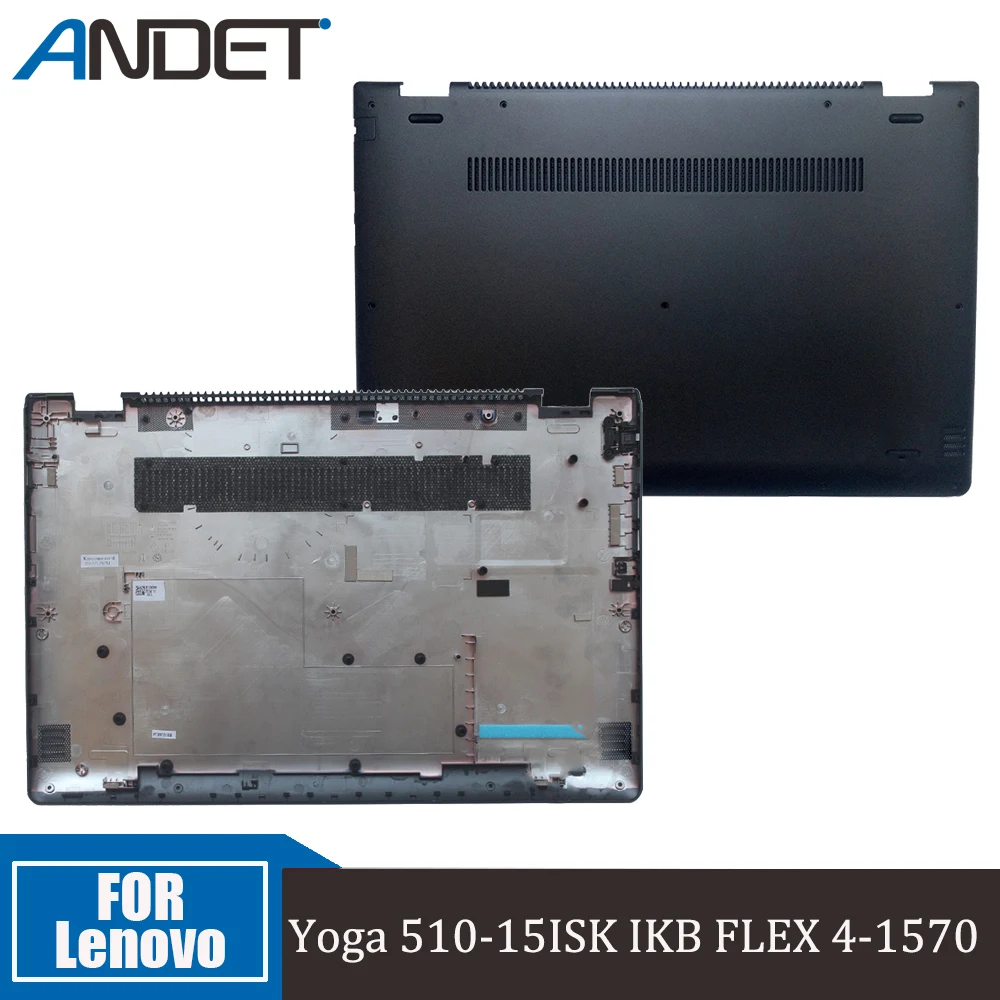 

Новинка, Оригинальный чехол для ноутбука Lenovo Yoga 510-15ISK 510-15IKB FLEX 4-1570 4-1580, нижняя крышка корпуса ноутбука, черная крышка AP1JD000700