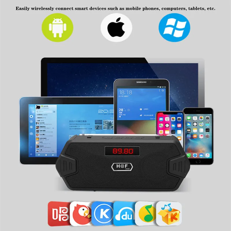 Уличная портативная беспроводная Bluetooth-колонка телескопическая антенна FM-радио