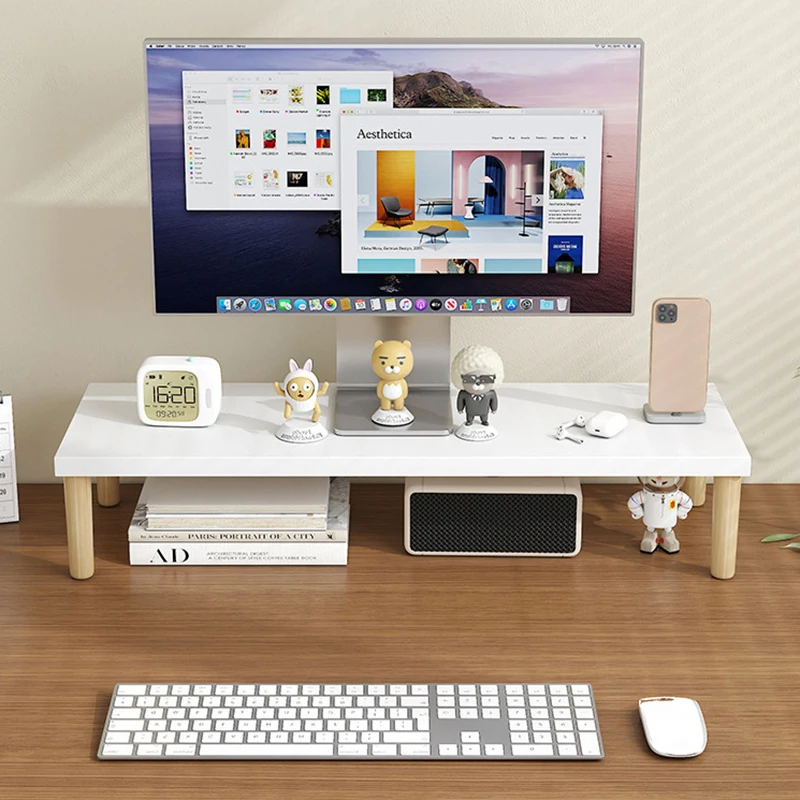 Деревянный держатель для монитора компьютера подставка экрана ПК кронштейн