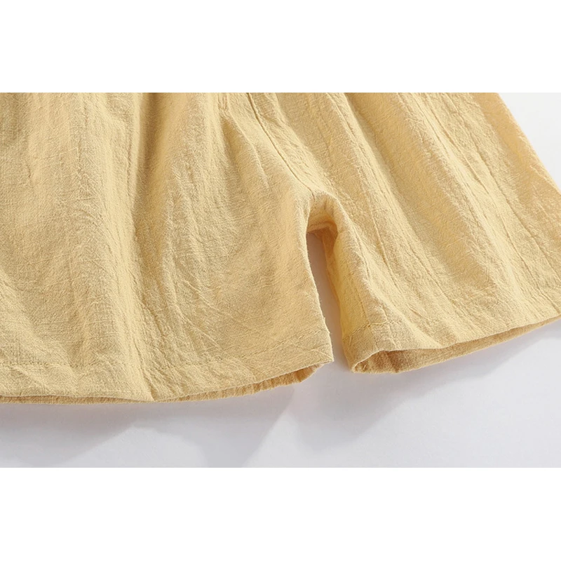 Хлопковые Льняные Шорты Унисекс Для Детей От 2 До 10 Лет Детская Летняя Одежда С