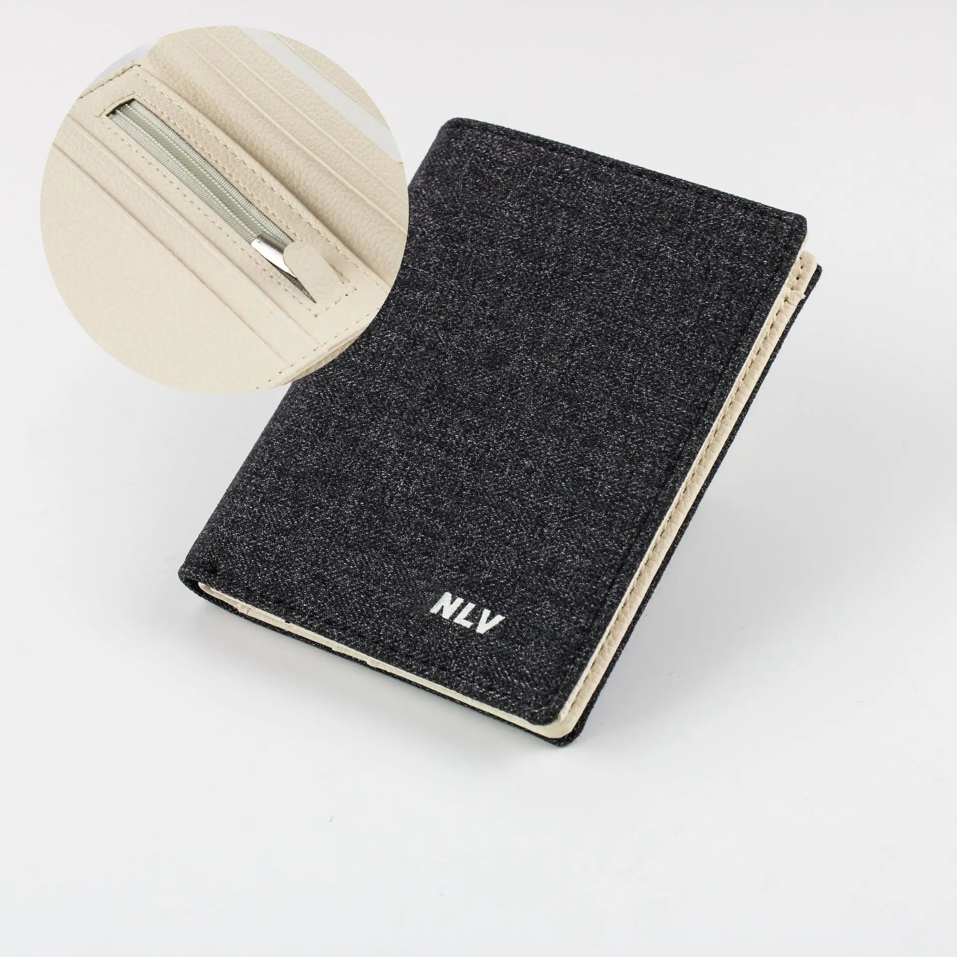 Fashion Denim Wallet Business ID Credit Card Bag Multi Card Slot Canvas Purse Luxury Slim Money Clip Smart Mini Short Wallet