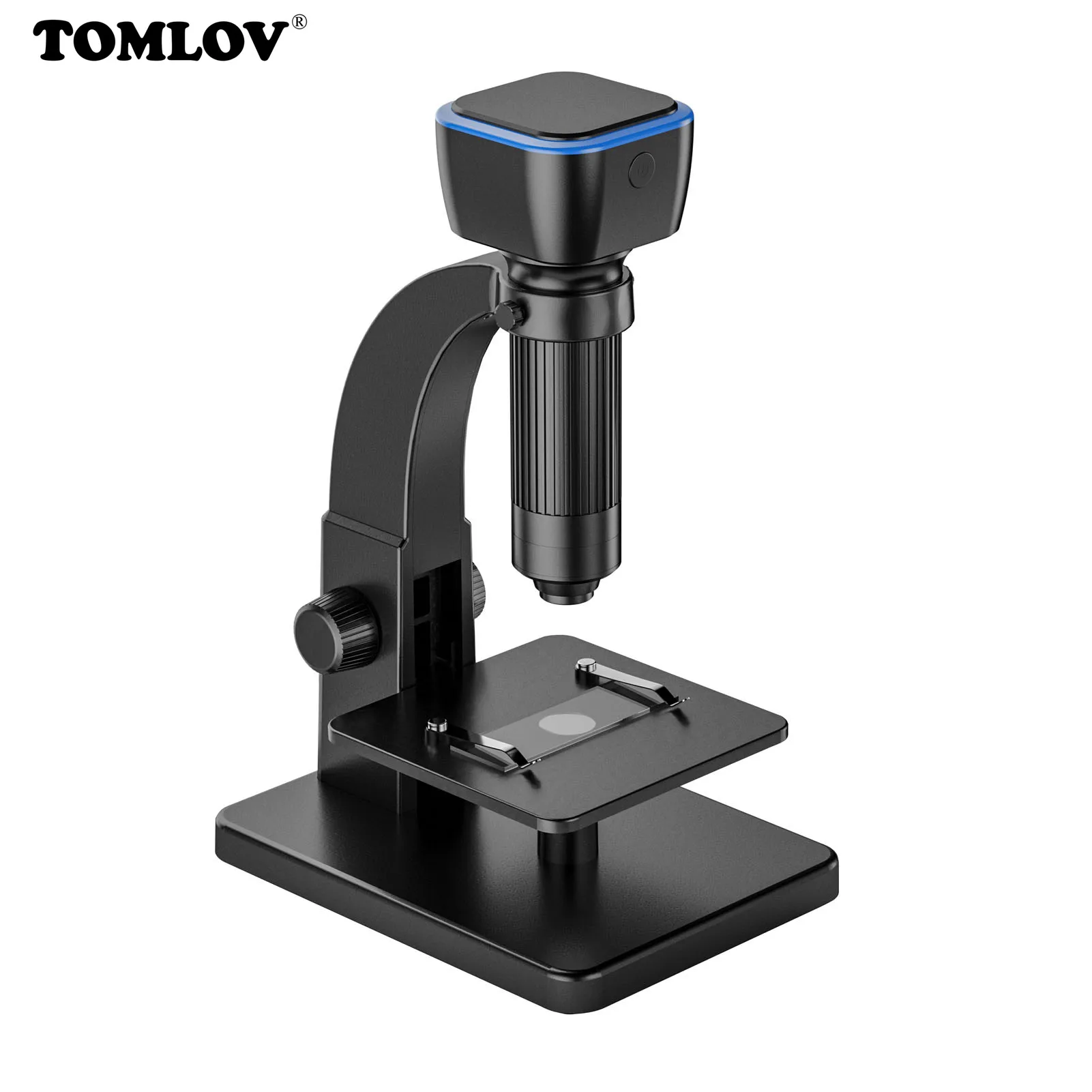 

TOMLOV Wireless Digital Microscope 0~2000X Magnifier 5.0M Pixel Dual Lens Microscopio For Welding Biology Electronic Microscope