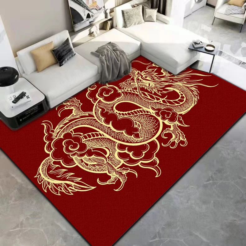 

Chinese dragon HD printing custom carpet yoga mat for washroom floor mat decoracion carpets for living room rugs for bedroom