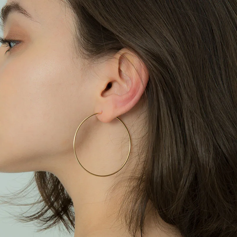 

New Simple Gold Silver Color Earrings Women's Earring Jewelry for Women Adjustable Minimalist Wedding Party Couple Gifts