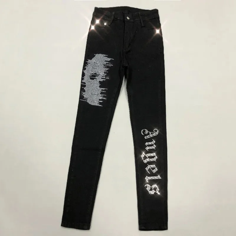 Эластичные джинсы брюки-карандаш весна-лето 2024 новинка модные джинсовые