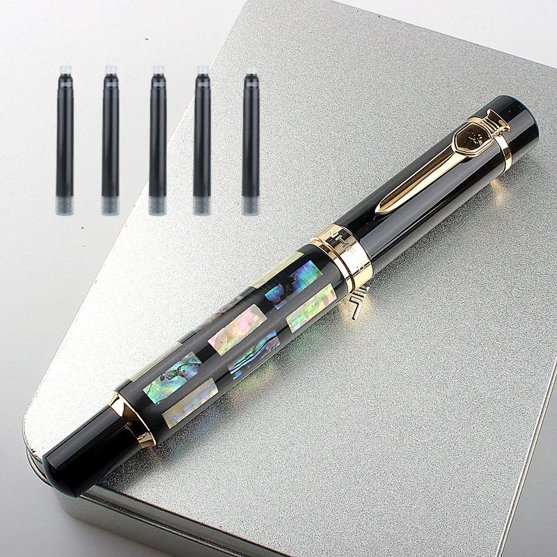 

Pen High Shell 0.6-0.7mm Jinhao Gift Pens Luxury Pen Medium Calligraphy Blue Quality Writing Fountain Nib 1.0mm 650