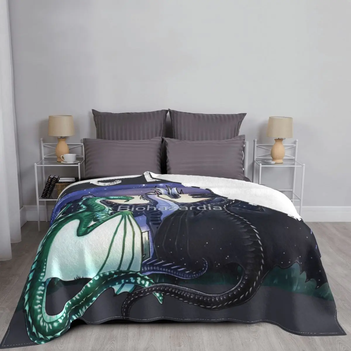 Wings Of Fire - Legends Fathom Darkstalker Прозрачное одеяло Покрывало на кровать Аниме Одеяло Ins Wind