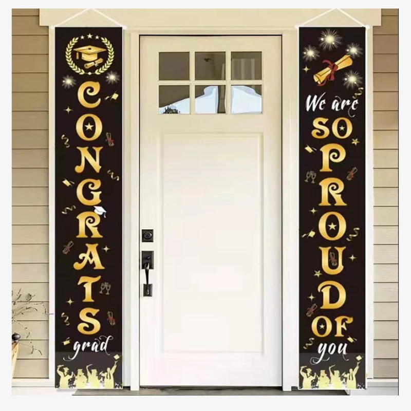 

2023 Graduation Party Decorations We are so Proud of You Graduation Banners Class Of 2023 Congrats Grad Door Porch Flags Sign