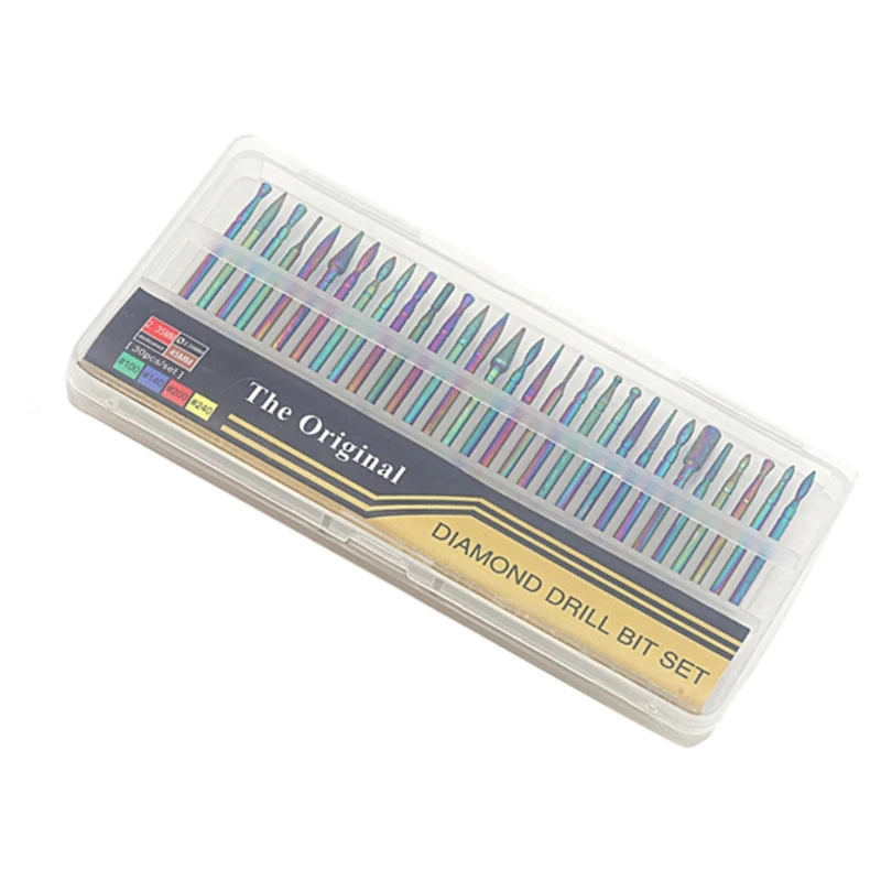 30 шт. многофункциональные сверла для ногтей профессиональные алмазные акриловый