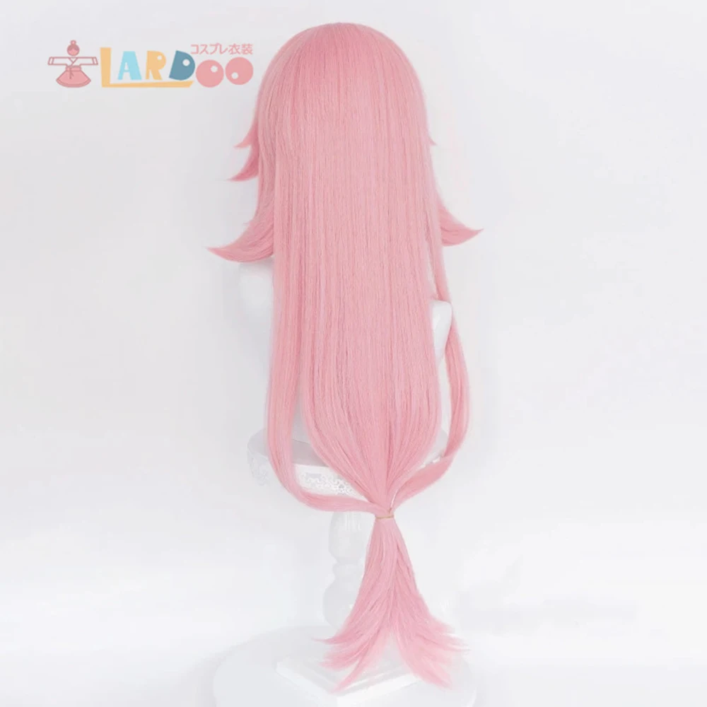 Lardoo Game Genshin Impact Косплей Хэллоуин Yae Miko косплей парик длинные волосы розовый -