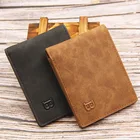 Новый модный мужской короткий красивый кошелек для денег матовый ретро повседневный многофункциональный кошелек с несколькими карманами для карт с Отделом для монет кошелек на молнии