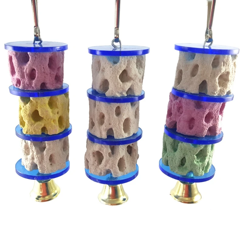 

Bird Calcium Teeth Grinding Chew Treats Toy for Parrot Parakeet Cockatiel Conure Gerbil Rat Mouse Chinchilla (Random Color)