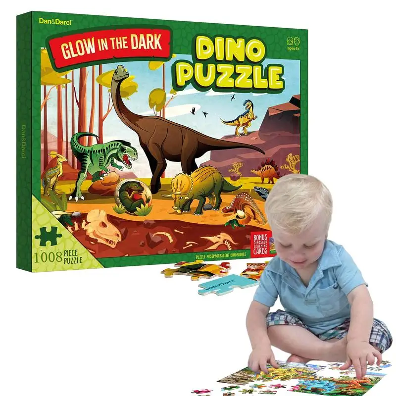 

Dinosaur Luminous Puzzle Countdown Dinosaur Puzzle Luminous Christmas Countdown Fun Toys For Table 1008Pcs For 2023 Christmas